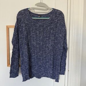 Free People FP Women's Knit Crewneck Sweater - Blue / White Marbled - Size XS